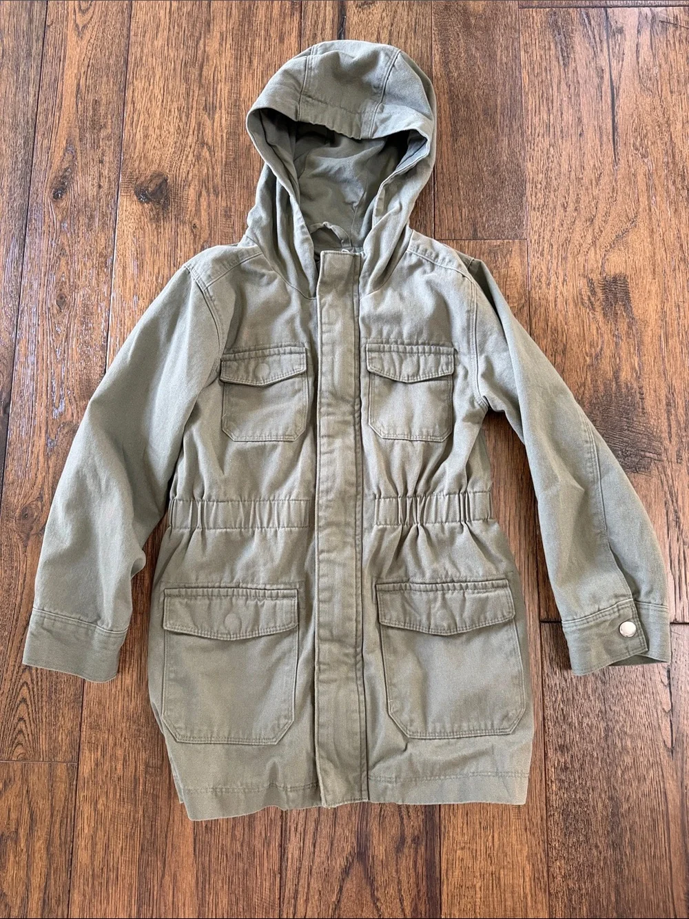 Cat & Jack Olive Green Hooded Utility Jacket